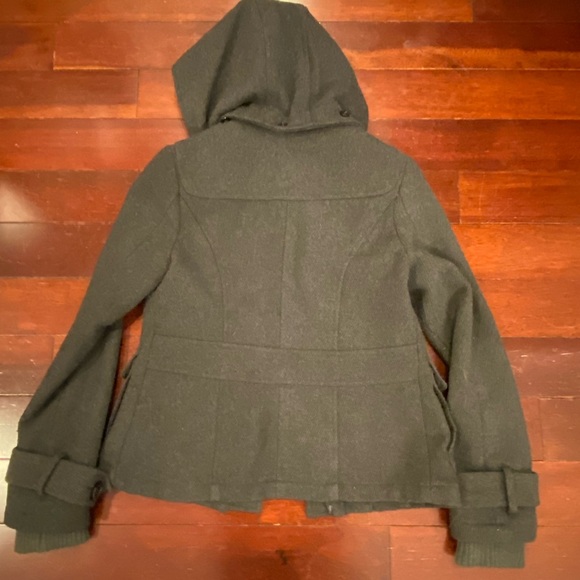 Dark grey lined short pea coat - Picture 2 of 4